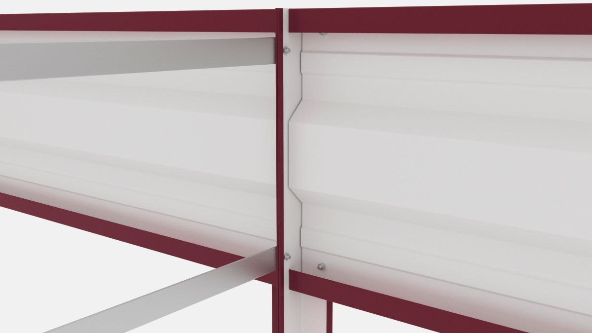 Грядка оцинкованная с полимерным покрытием Усиленная (с ребрами жесткости) , металл 0.6 мм, длина 1 м, ширина 0.4 м, высота 0.3 м, цвет Вишня