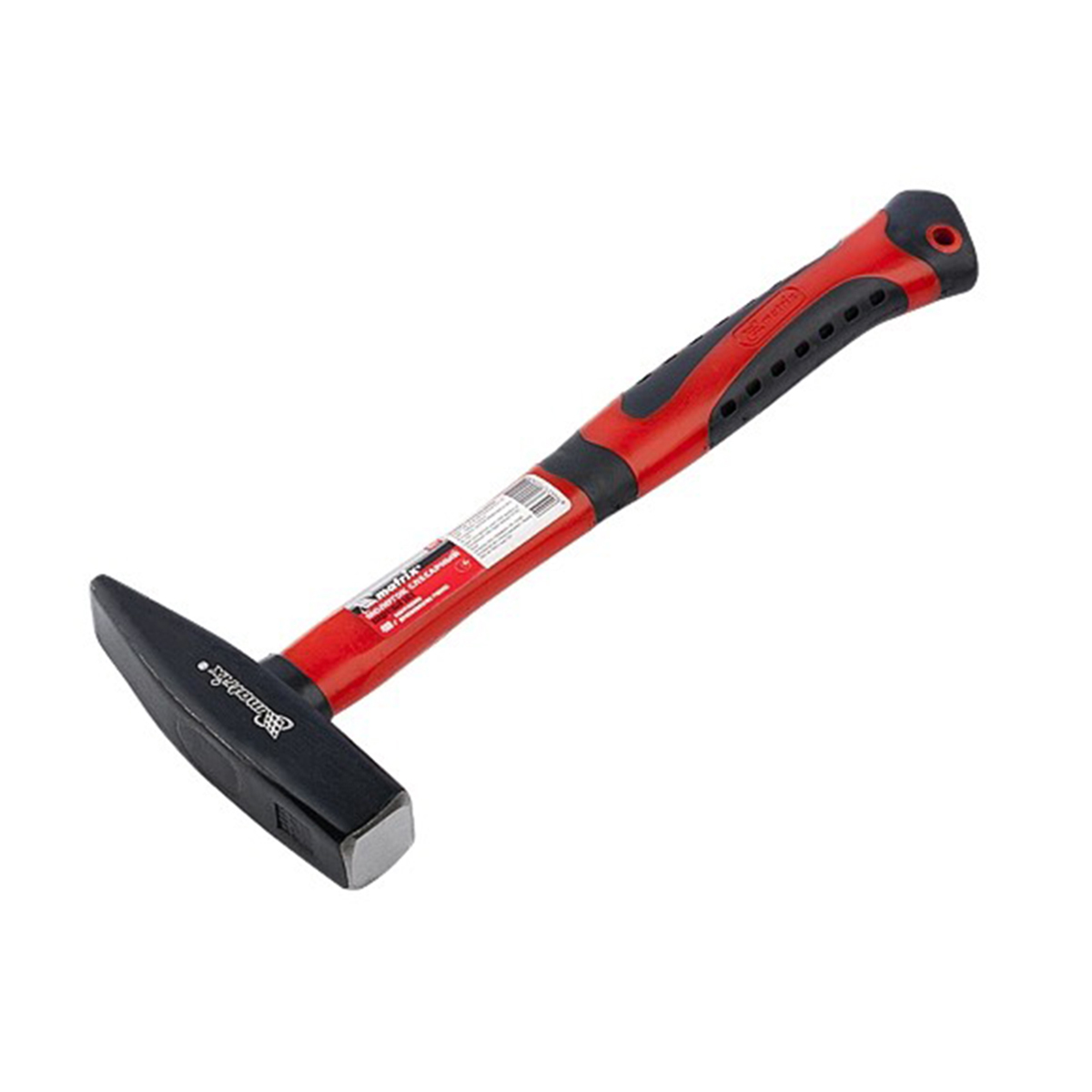 Молоток 400 г фиберглас. обрезин. рукоятка (1/36) "matrix"