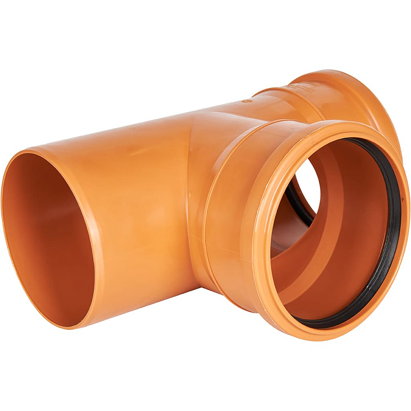 Тройник 87° одноплоскостной 110 х 110 мм для нар.канализации SINIKON УНИВЕРСАЛ