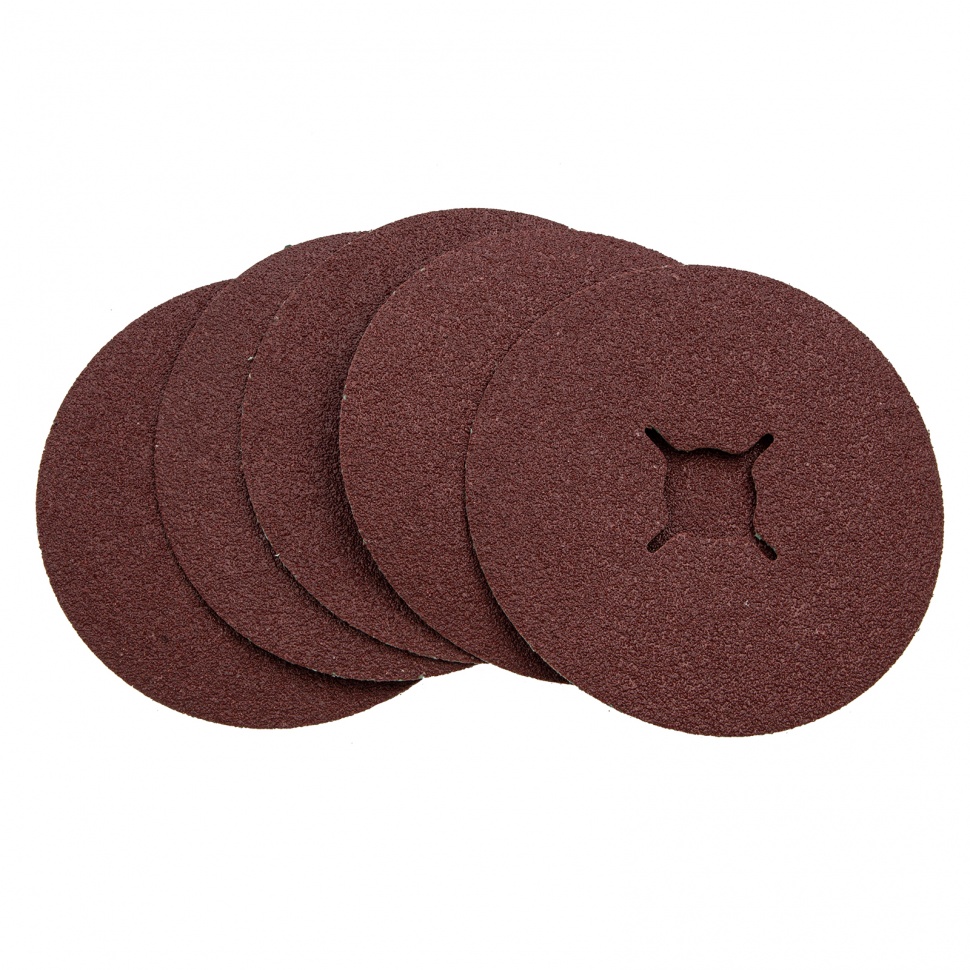 Круги фибровые 5 шт, Р 60, 115 х 22 mm Matrix (73903)