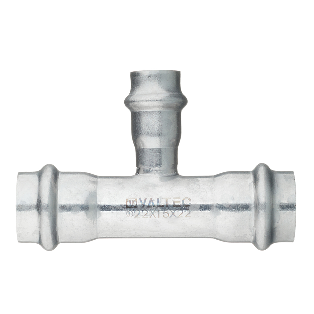 Тройник пресс 22 х 15 х 22 мм нержавеющая сталь VALTEC