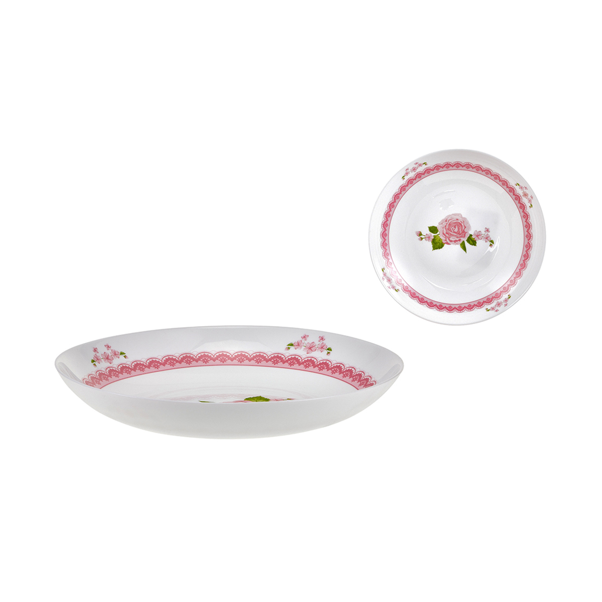 Тарелка суповая "royal garden" bernadotte 23 cм, опаловое стекло (6/48) rg009rc