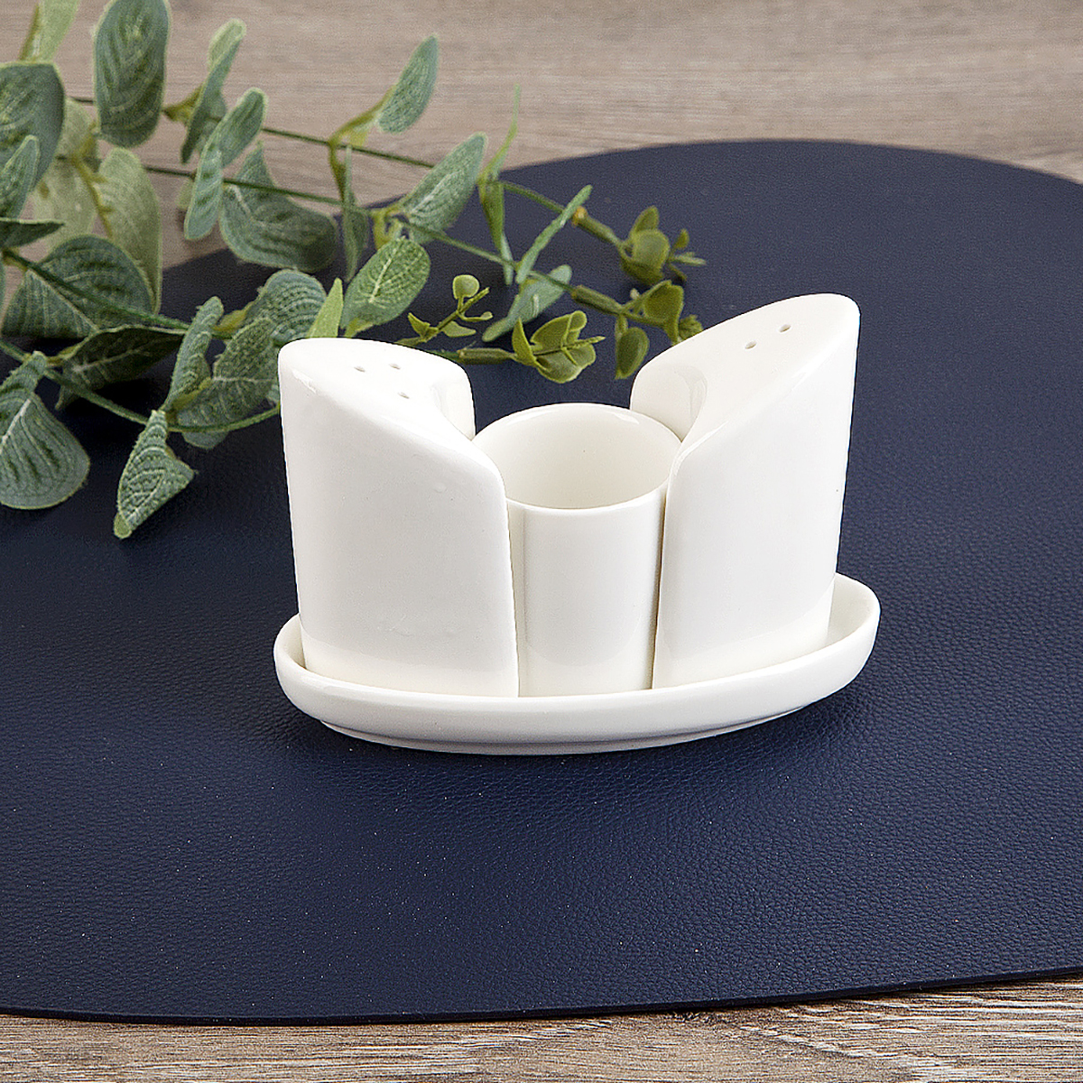 Набор для специй соль/ перец/ зубочистки "маршмеллоу", фарфор (1/36) "nouvelle home" 0530206