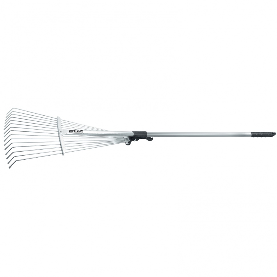 Грабли веерные стальные, 190 - 520 х 1200 - 1500 мм, 15 зубьев, раздвижные, стальной черенок, Palisad (6175655)