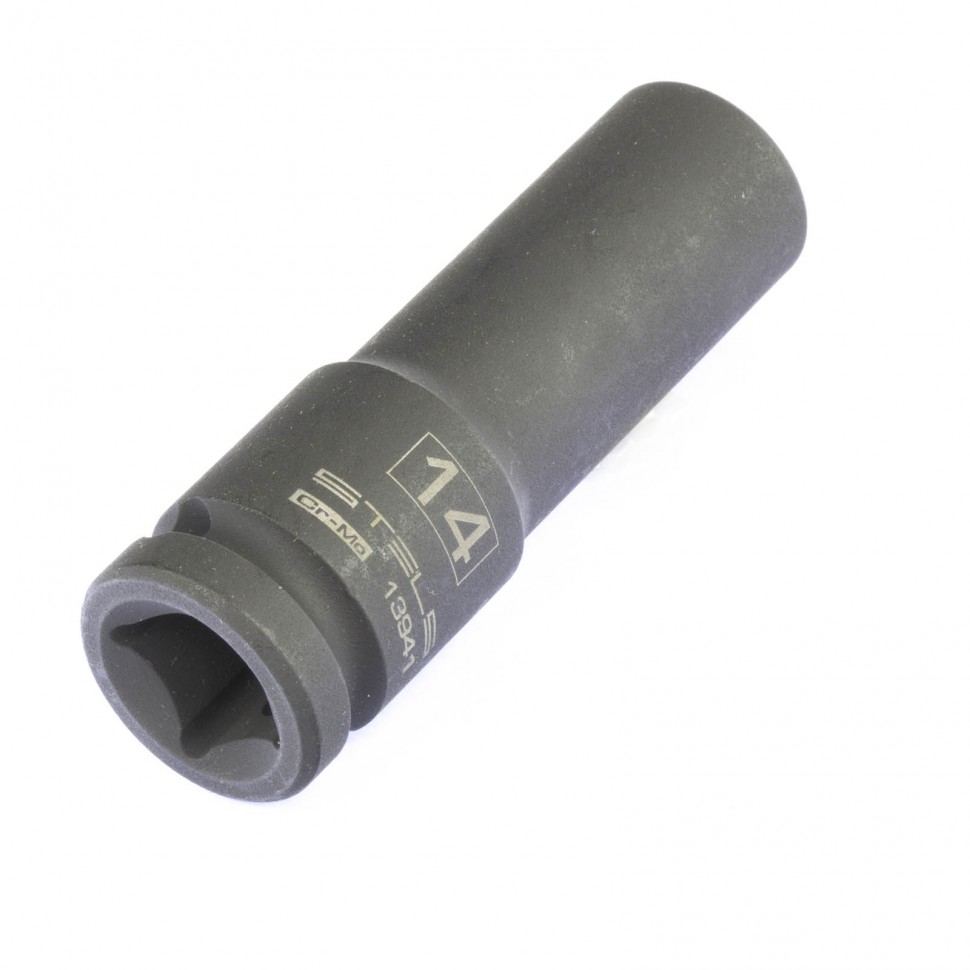 Головка ударная удлиненная шестигранная, 14 мм, 1/2, CrMo Stels (13941)