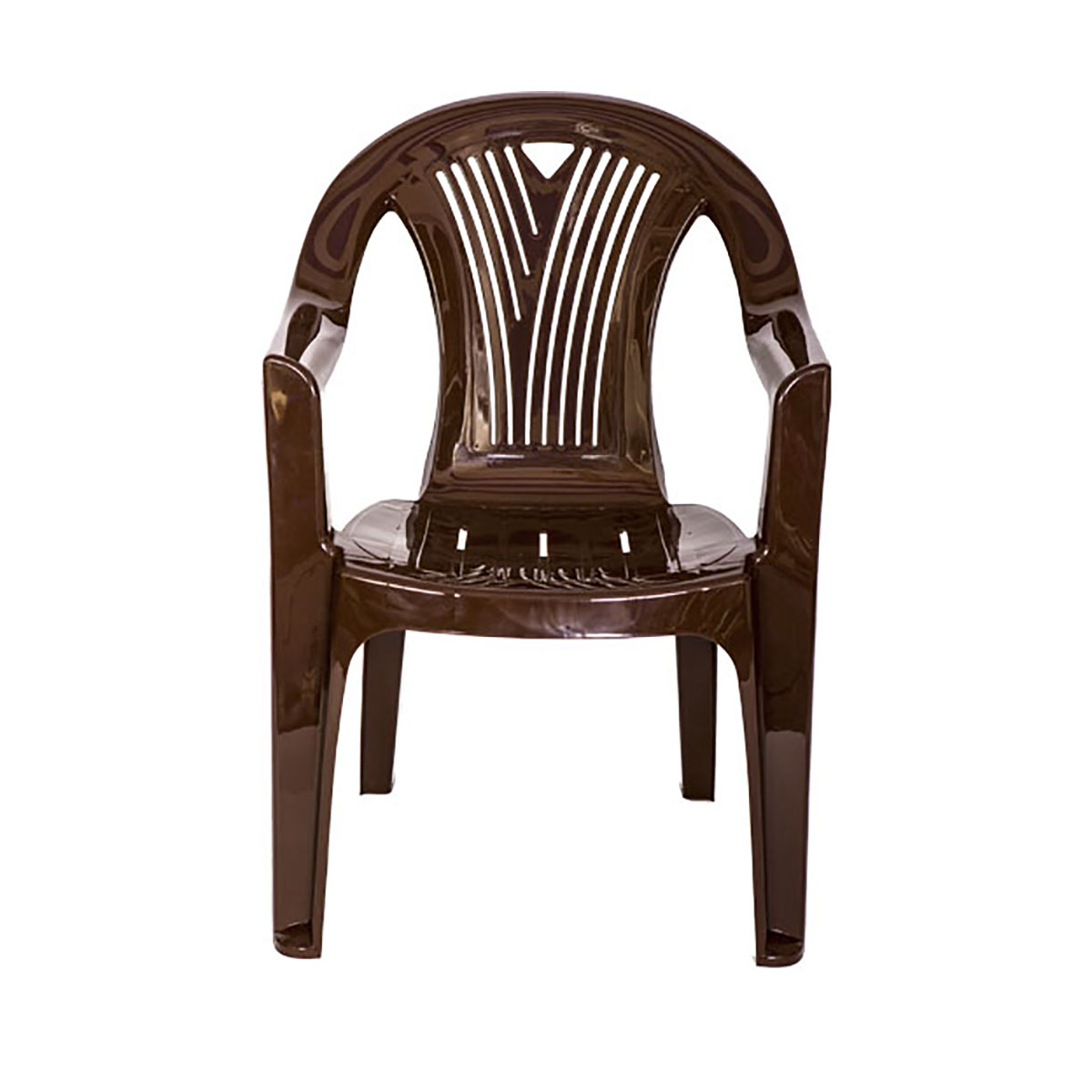 Кресло пластмассовое шоколадное Престиж-2 стандарт