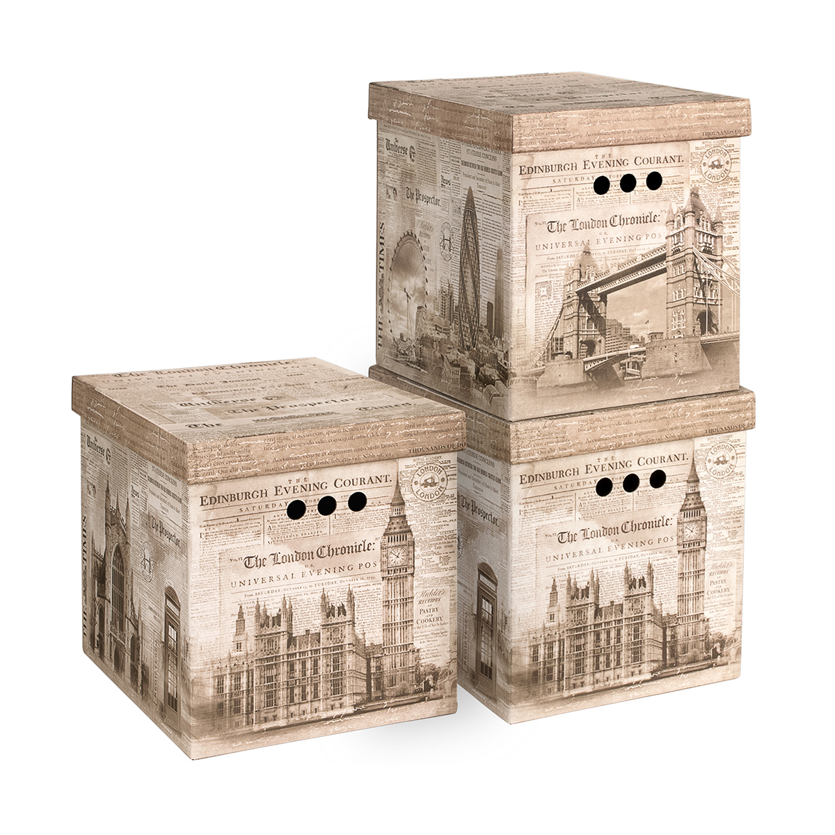 Короб для хранения "travelling england" 28*38*31,5 см (набор 3 шт.) (1/12) "valiant" tr-bctn-en-3m