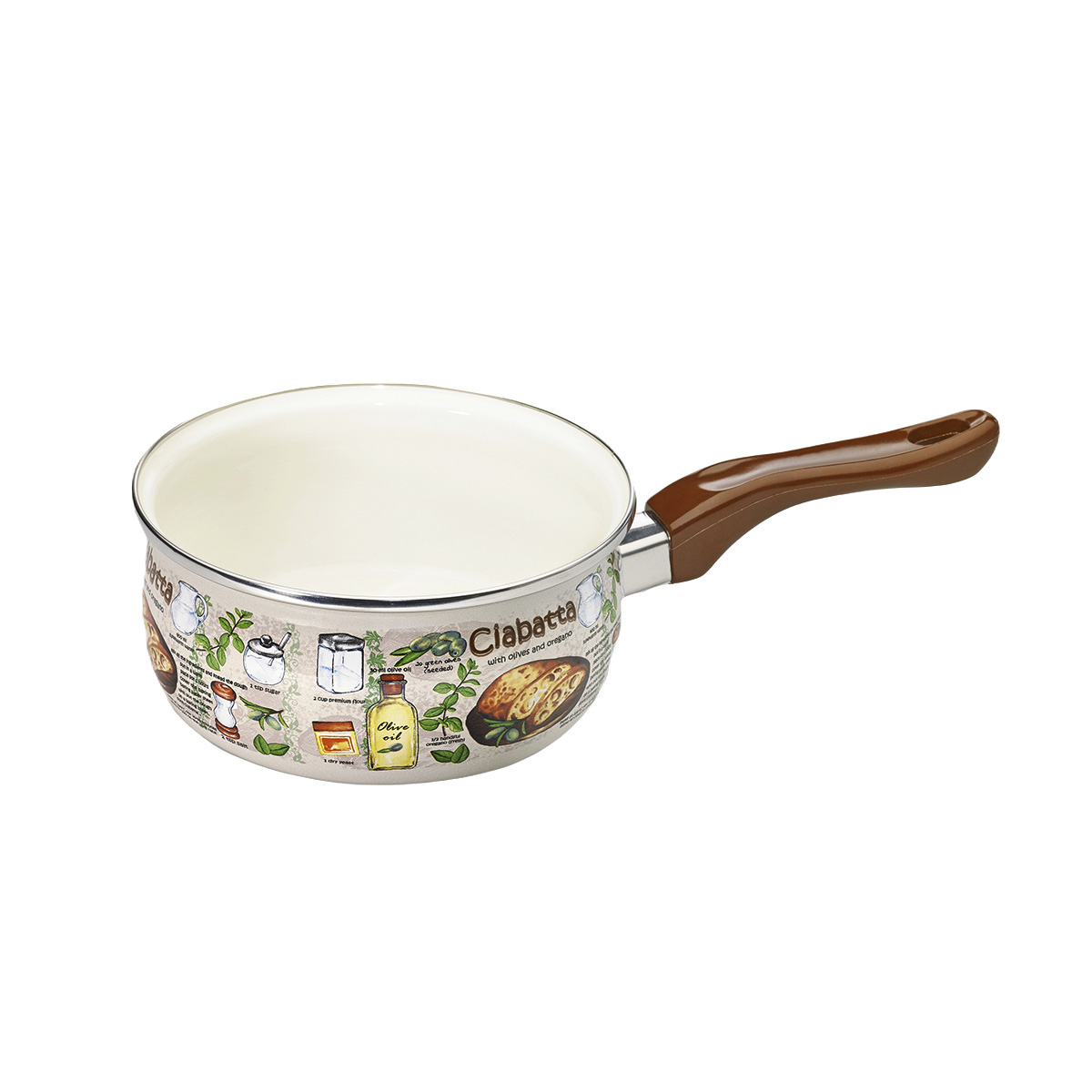 Ковш эмалиров. "чиабатта" 1,6 л, 16 см (1/6) "metrot"