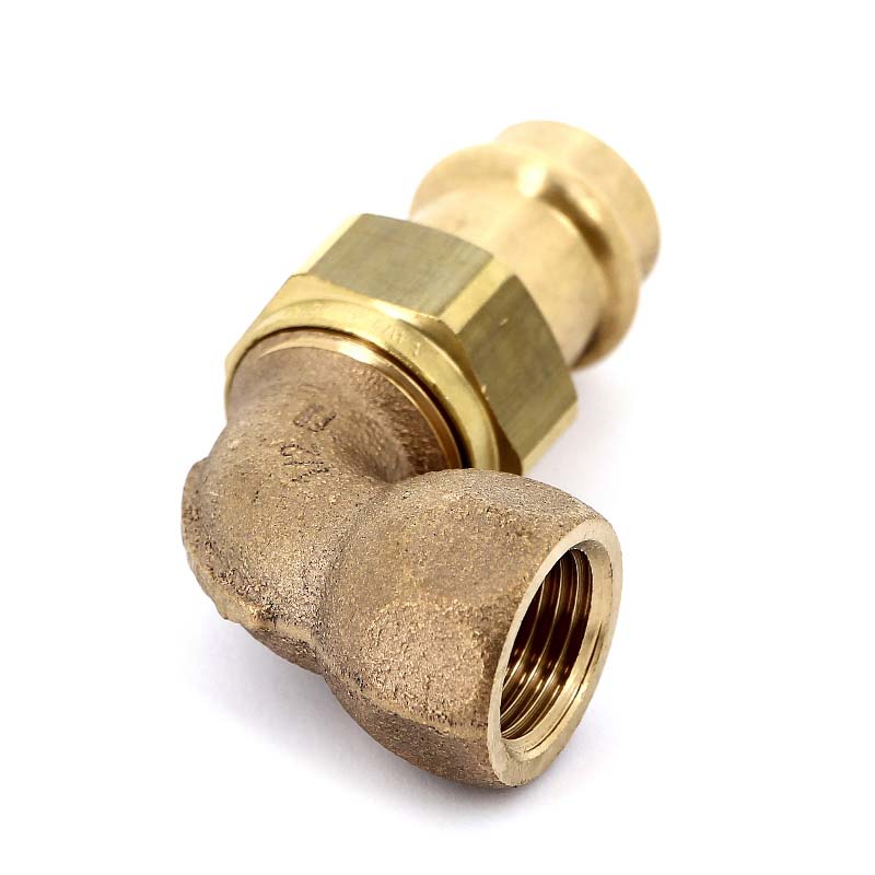 Угол пресс-В 18х1/2' с разъемным соединением и плоской прокладкой Sanpress VIEGA