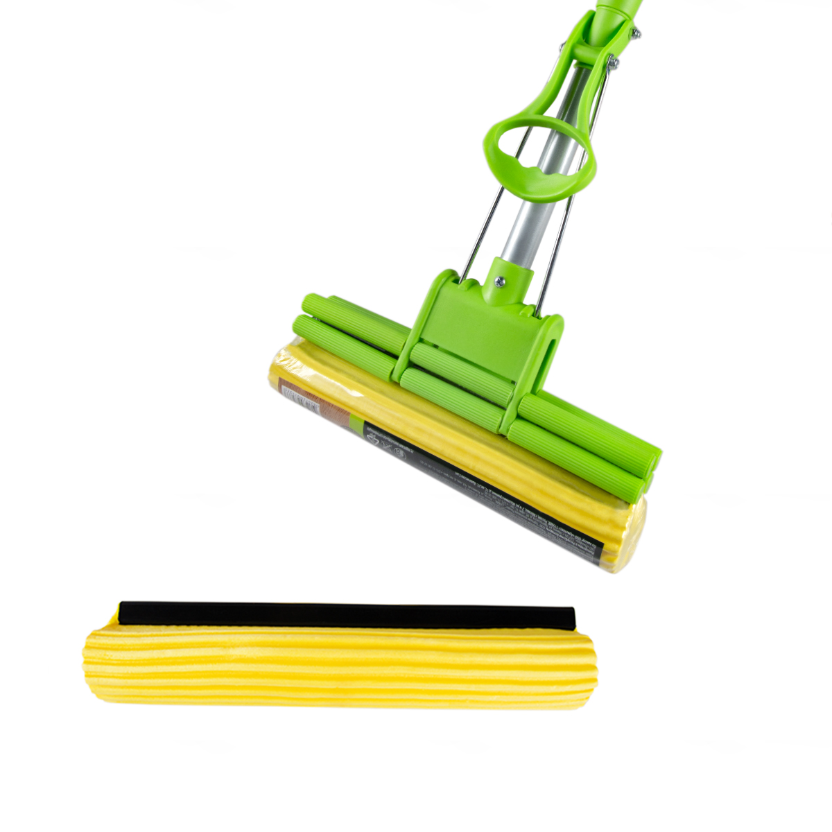 Швабра для пола отжимная  телескоп., насадка пва, 4 ролика (1/12) "master fresh"