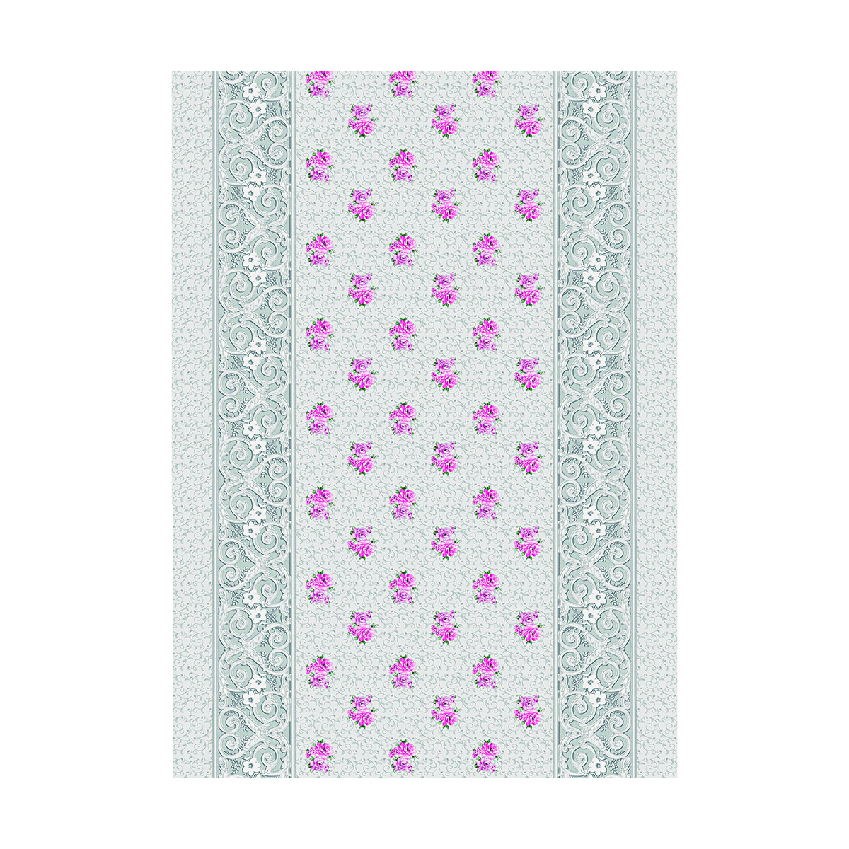 Клеенка пвх основа нетканая 135 см  рулон 20 м (1)  "major" 531/15 (серый)