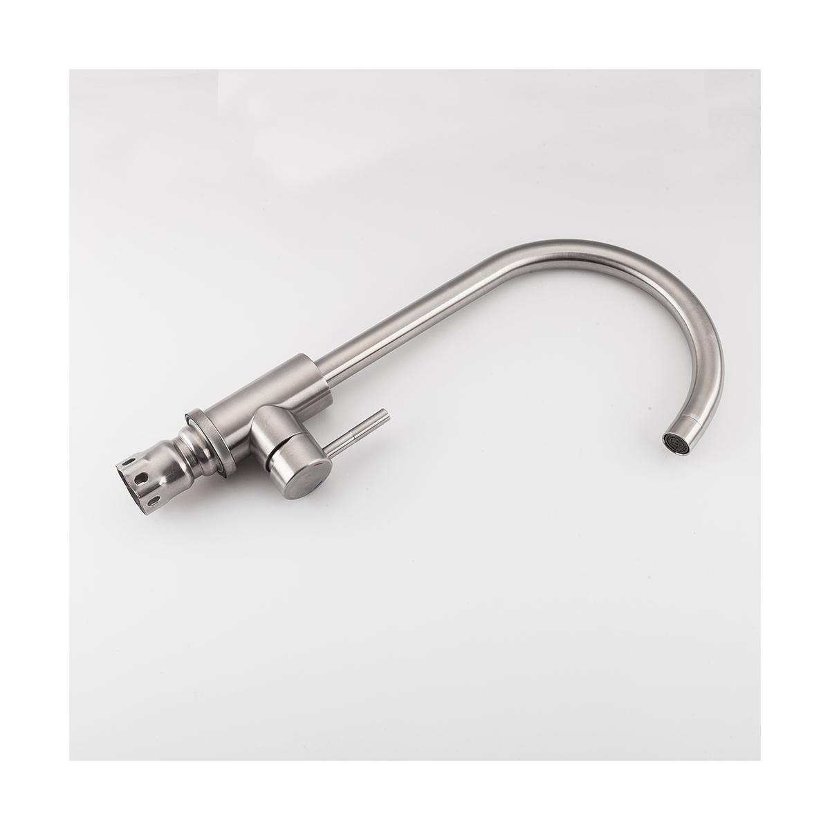 Смеситель для кухни f40899 высокий повротн. излив (нерж.сталь), сатин (1/10) "frap"