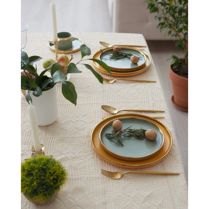 Скатерть "этель" ажур 130*180 см (белый) (1/100) 7448974