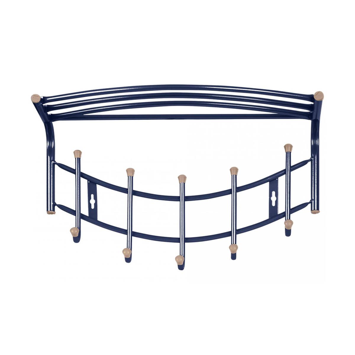 Вешалка настенная с полкой (5 крюч.) "haushalt" нвн1/s (сапфир) 52,5 х 30 х 23,5 см (1/5) "ника"