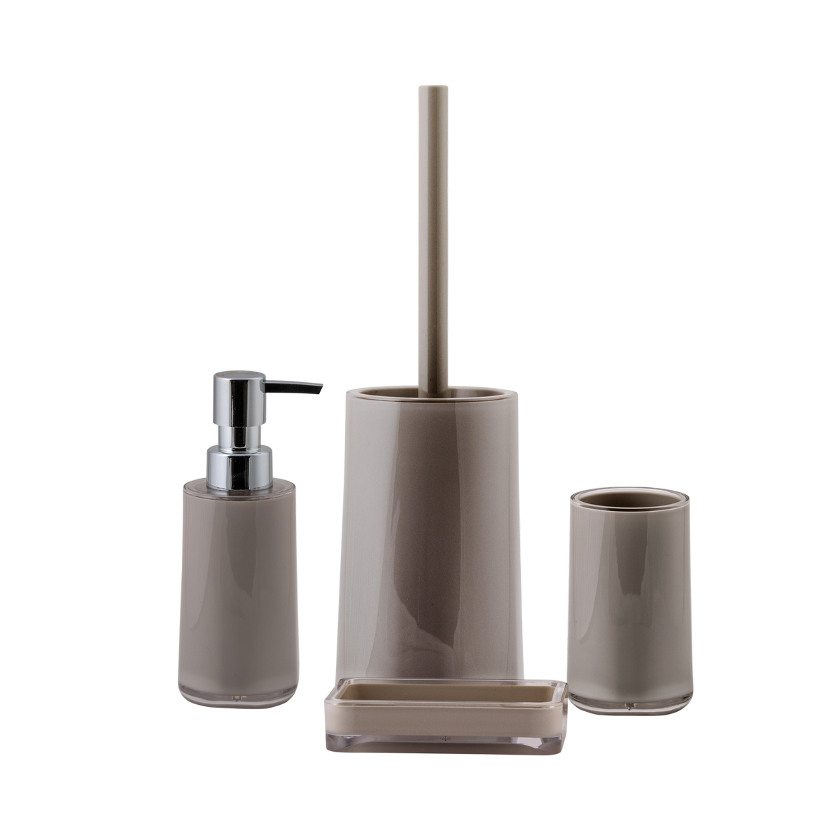 Туалетный набор "aya" ерш с подставкой, акрил (бежевый) (1/6) "swensa" swp-7018bg-05