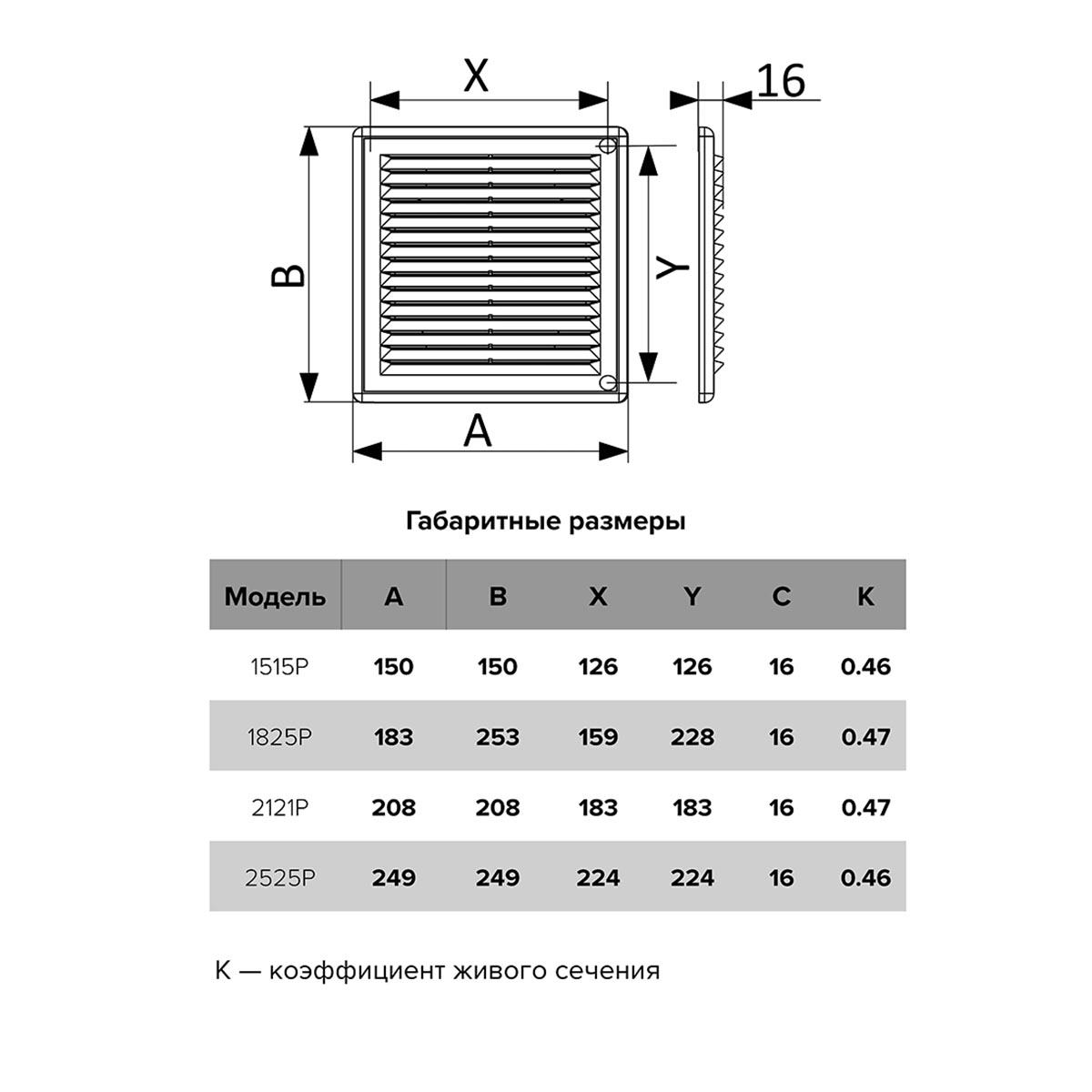 Решетка вентиляц. разъемная с сеткой 249 х 249 мм пласт. коричневая (1/40) "эра" 2525р кор