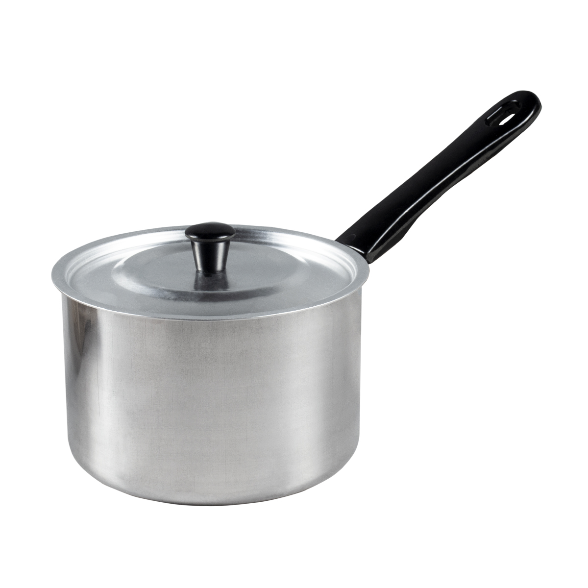 Кастрюля (ковш) алюмин. полиров. 1,5 л с крышкой (1/12)  пп-023