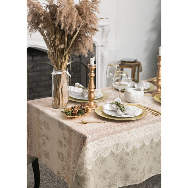 Скатерть "доляна" кружево 220*146 см (1/15) 1972214