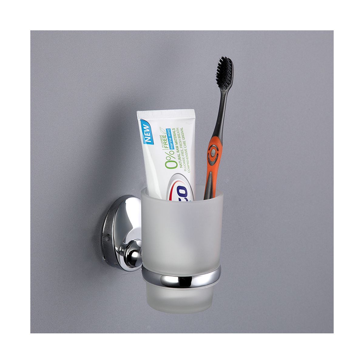 Стакан для ванной комнаты с держателем f1606, хром (1/20/40) "frap"