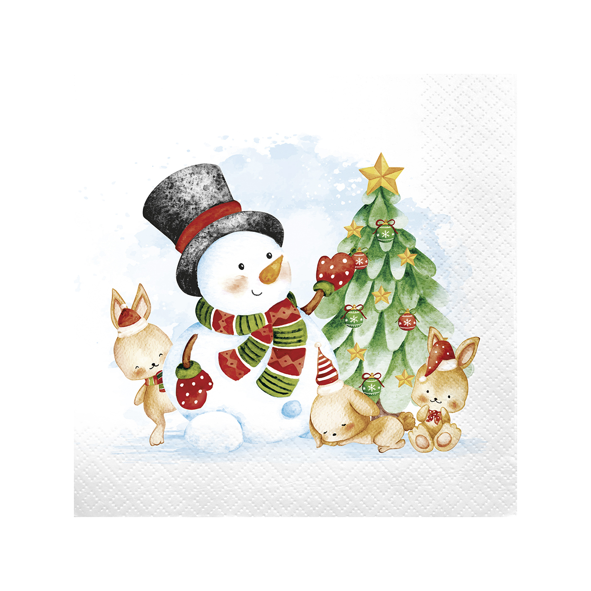 Салфетки бумажн. "prestige" 3-х слойные упак. 20 листов 33*33 см, у елки  (1/12) "pero"