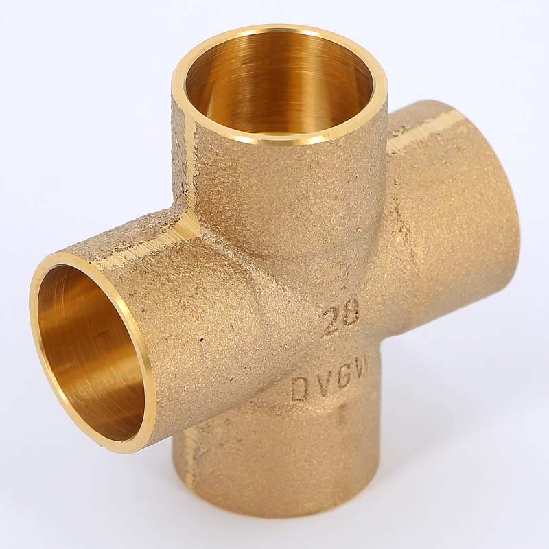 Крестовина равнопроходная VIEGA под пайку 28 мм бронзовая