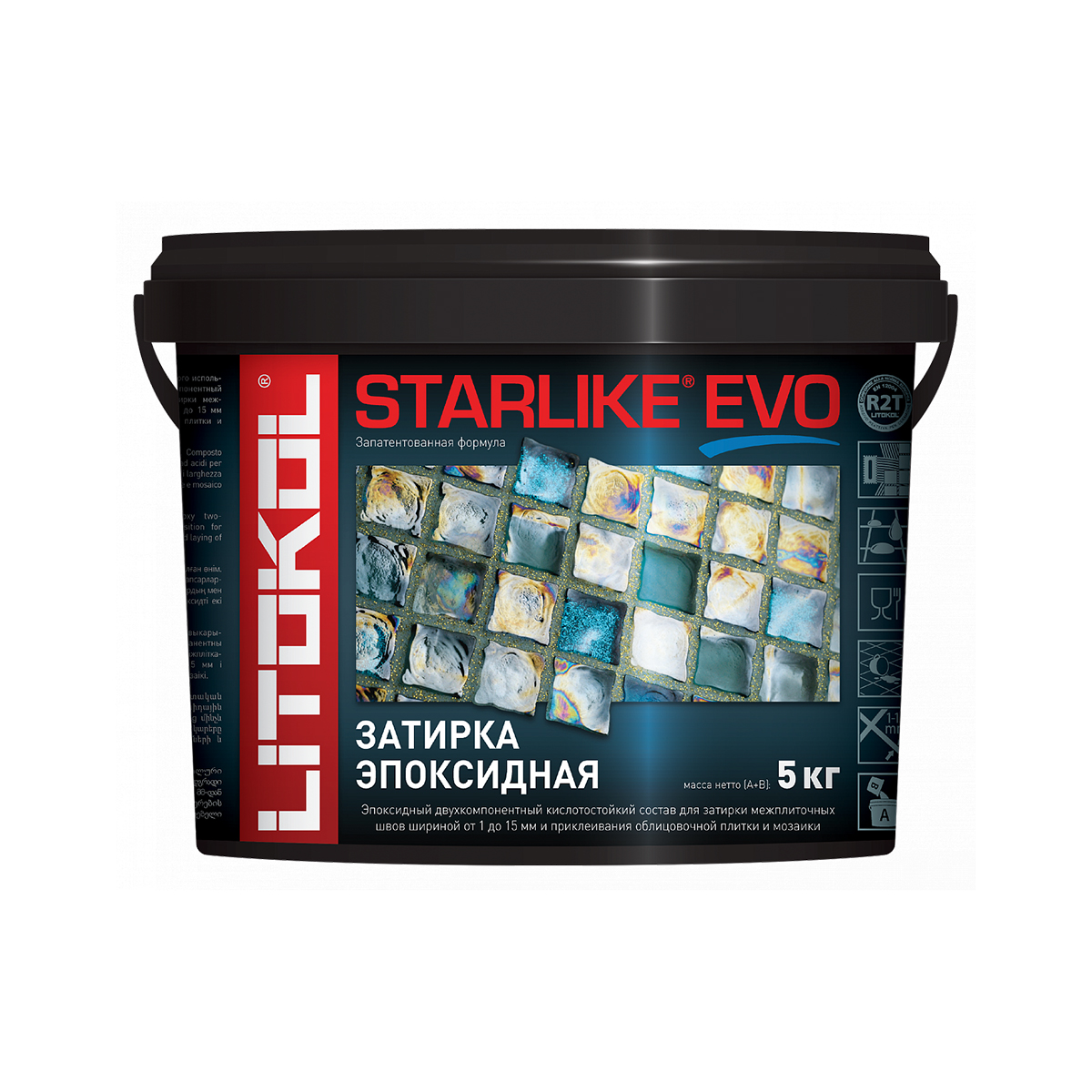 Затирка эпоксидная 2-х комп. "starlike evo" s.202 naturale, ведро 5 кг (1) litokol