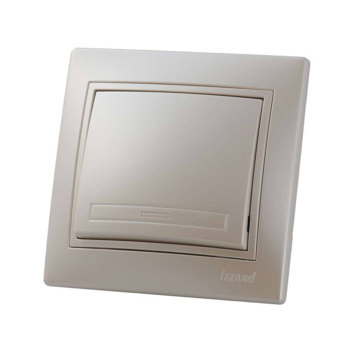 Выключатель "mira" 1 кл., жемчужно-белый (1/10/120) "lezard" 701-3030-100