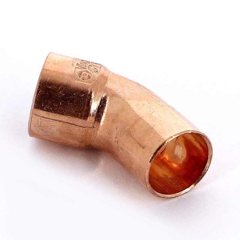 Угол однораструбный 45° VIEGA пайка 10 мм медный