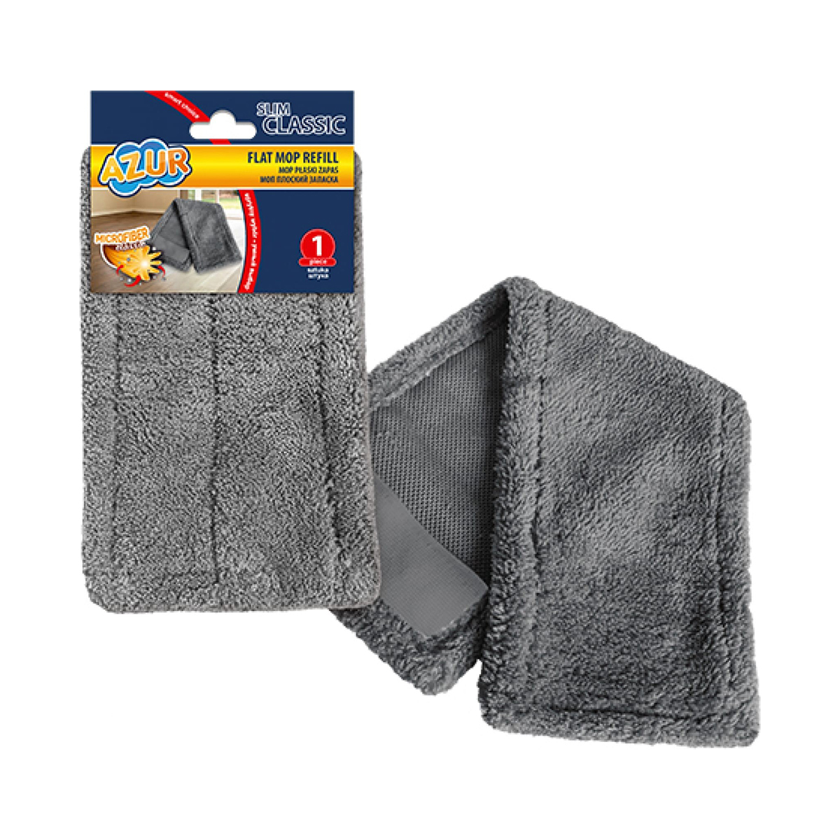 Насадка к швабре "классик azur" 43*13 см, микрофибра (1/48) "york"