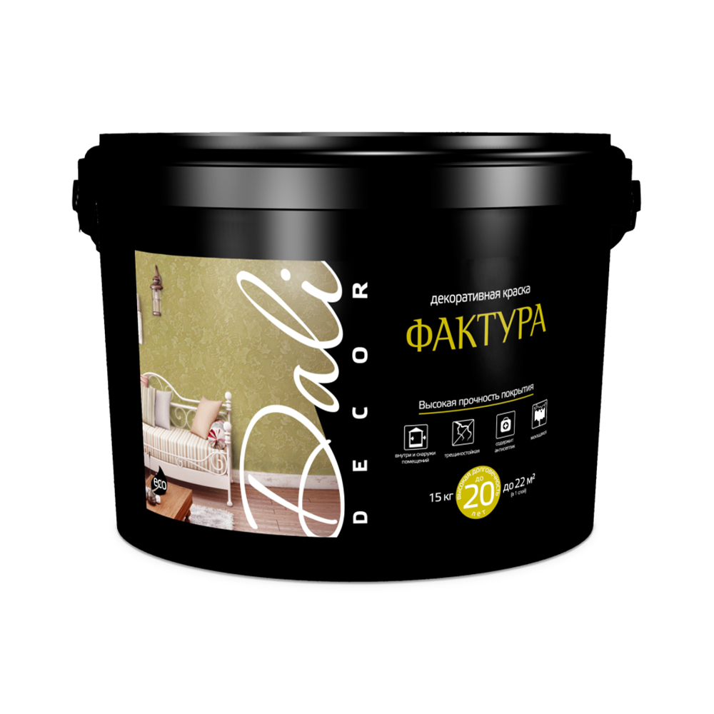 Краска декор. "dali-decor"  "фактура" s-w 15 кг (1) "рогнеда"