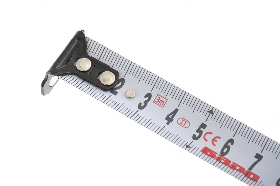 Рулетка Вектор 3 м х 19 мм, утолщенное полотно, магнитный зацеп, обрезиненный корпус Барс (32540)