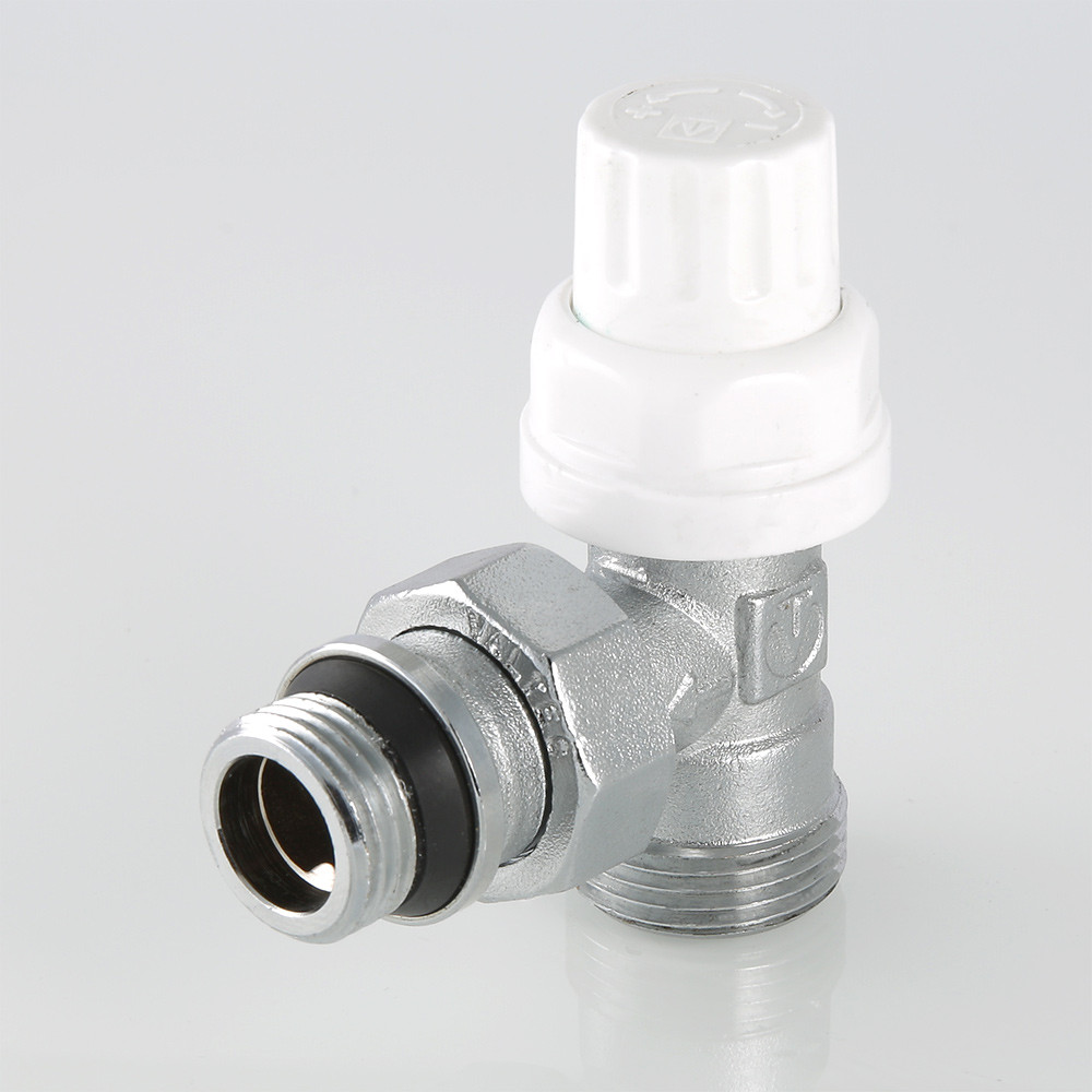 Клапан ВН термостатический угловой VALTEC 1/2"х3/4"ЕК с самоуплотняющимся полусгоном