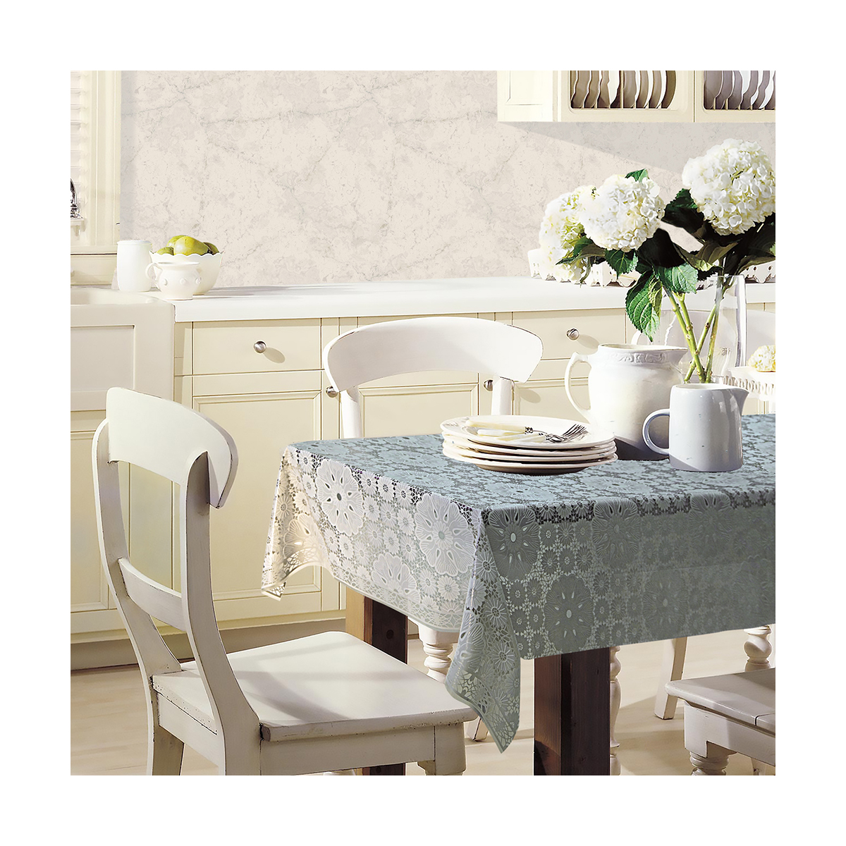 Скатерть пвх "элегия" 110*135 см (1/15) 004-grey\lightgrey