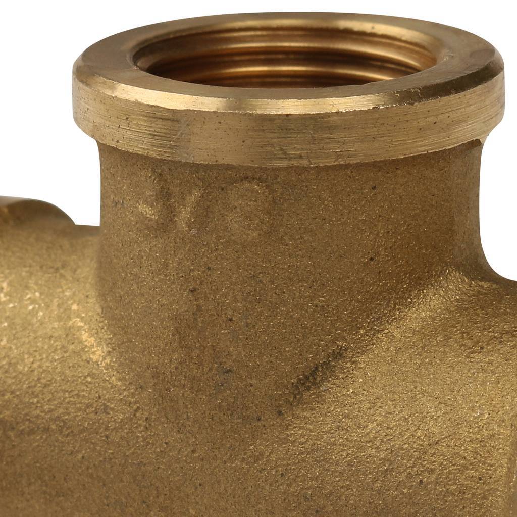 Тройник резьбовой ВР 3/8" латунь TIEMME