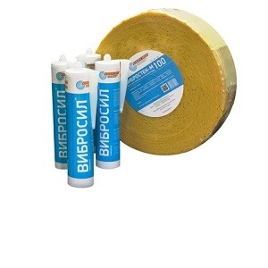 Набор для звукоизоляции (Вибростек М-100+Вибросил герметик 4 шт)