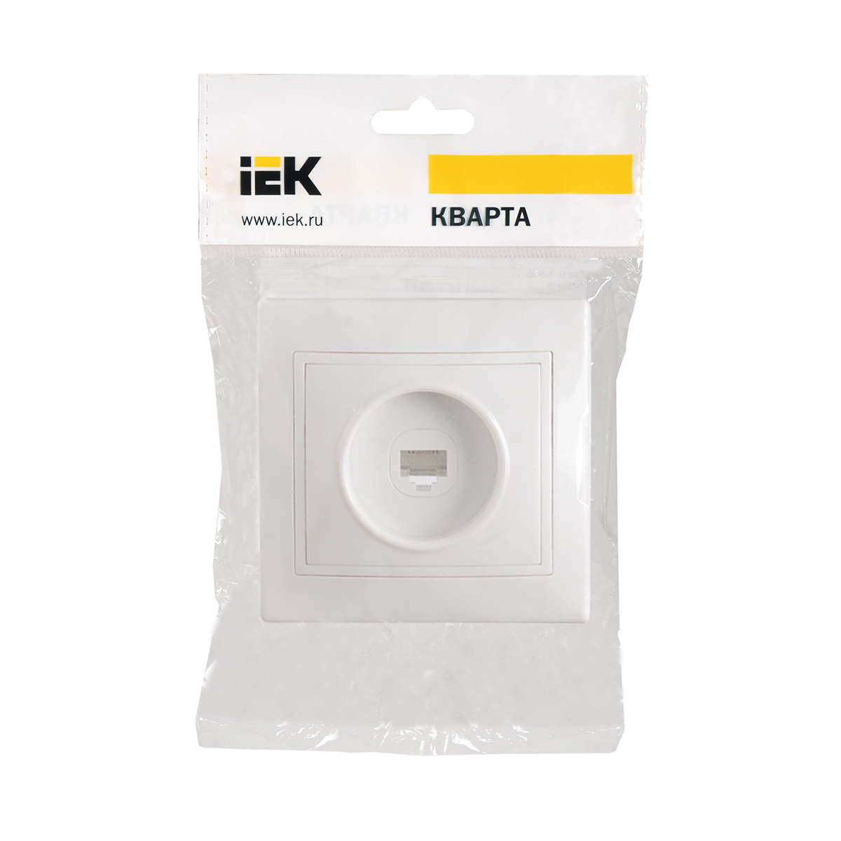 Розетка телефонная "кварта" 1 местн. рт10-кб, белый (1/10/200) "iek"