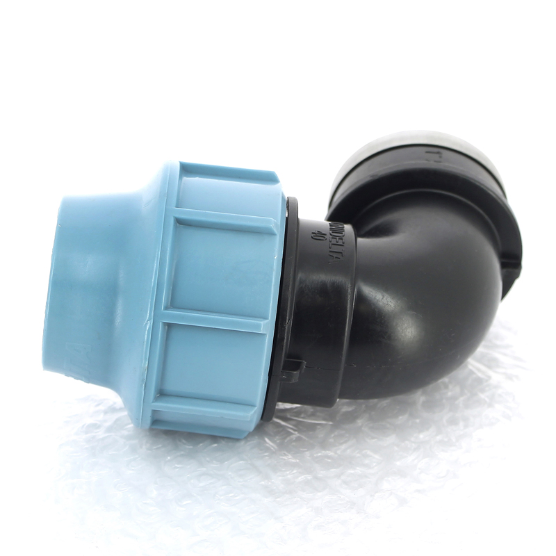 Угол-переходник обжимной ВР 40 x 1"1/4 для полиэтиленовых труб (ПНД) UNIDELTA