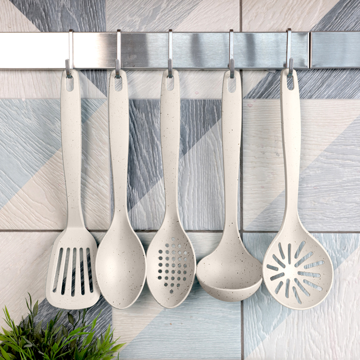 Лопатка кулинарная "basic" 28 см (бежевый флэк) (1/18) "бытпласт"