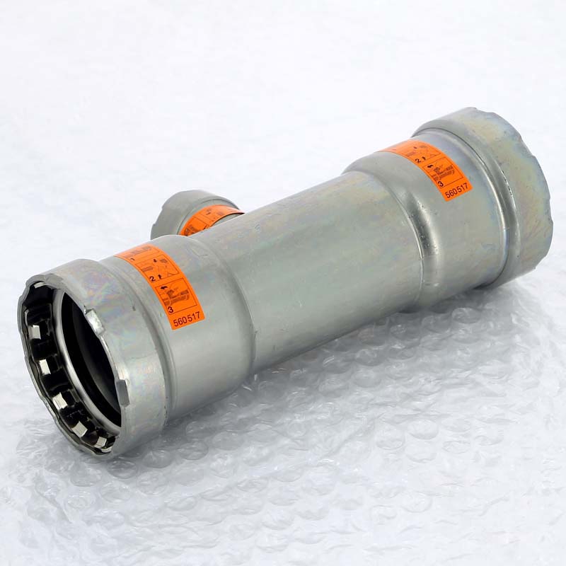 Тройник пресс оцинкованная сталь Megapress VIEGA 1"1/2 х 1/2" х 1"1/2