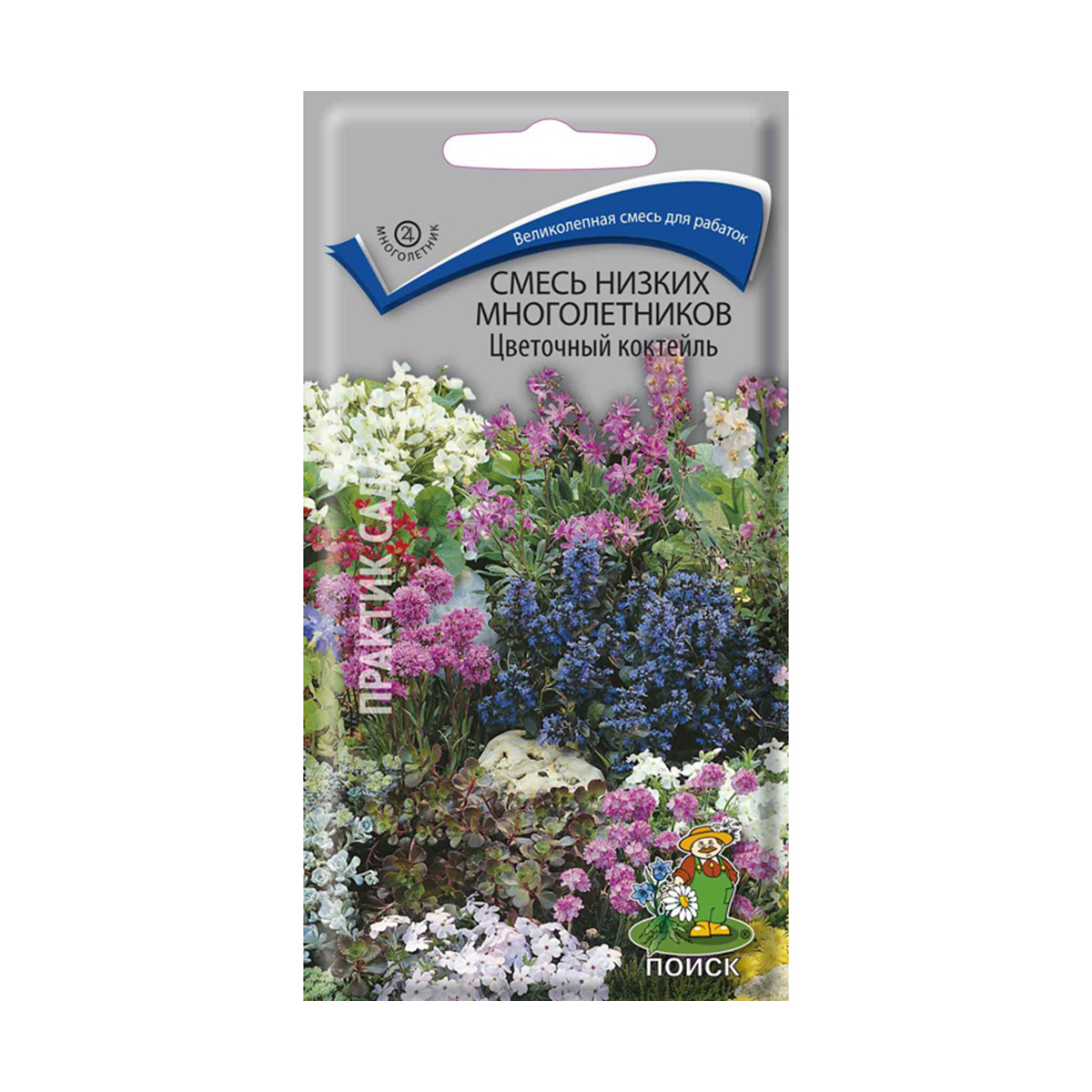 Семена цветов смесь низких многолетников "цветочный коктейль" 0,3 г ("м) (10/100) "поиск"