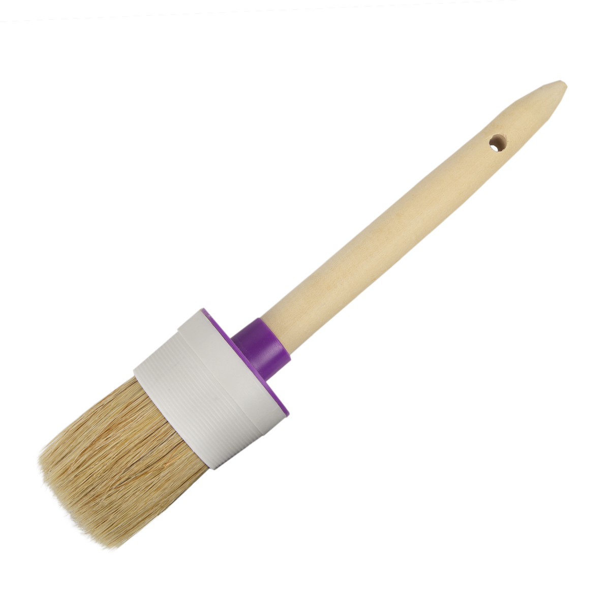 Кисть круглая  №16/55 мм  (12/240) натур.щетина, дерев.ручка "krafor" 001-0055