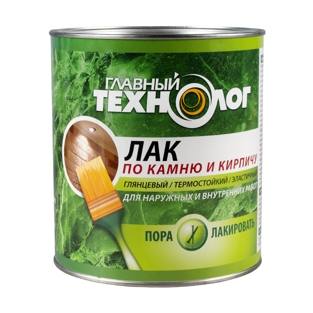 Лак по камню и кирпичу глянцев.  3 л (1/6)  "нбх" главный технолог