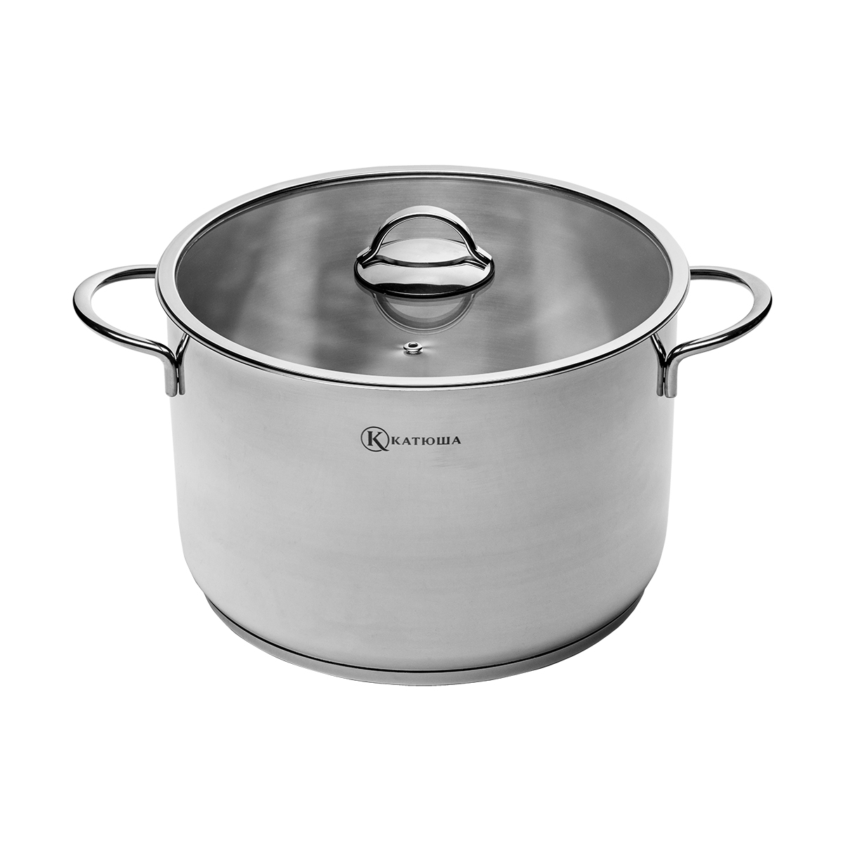 Кастрюля нержав. "platinum" 10,6 л стекл. крышка, 28*18 см (1/4) "катюша" 200-280