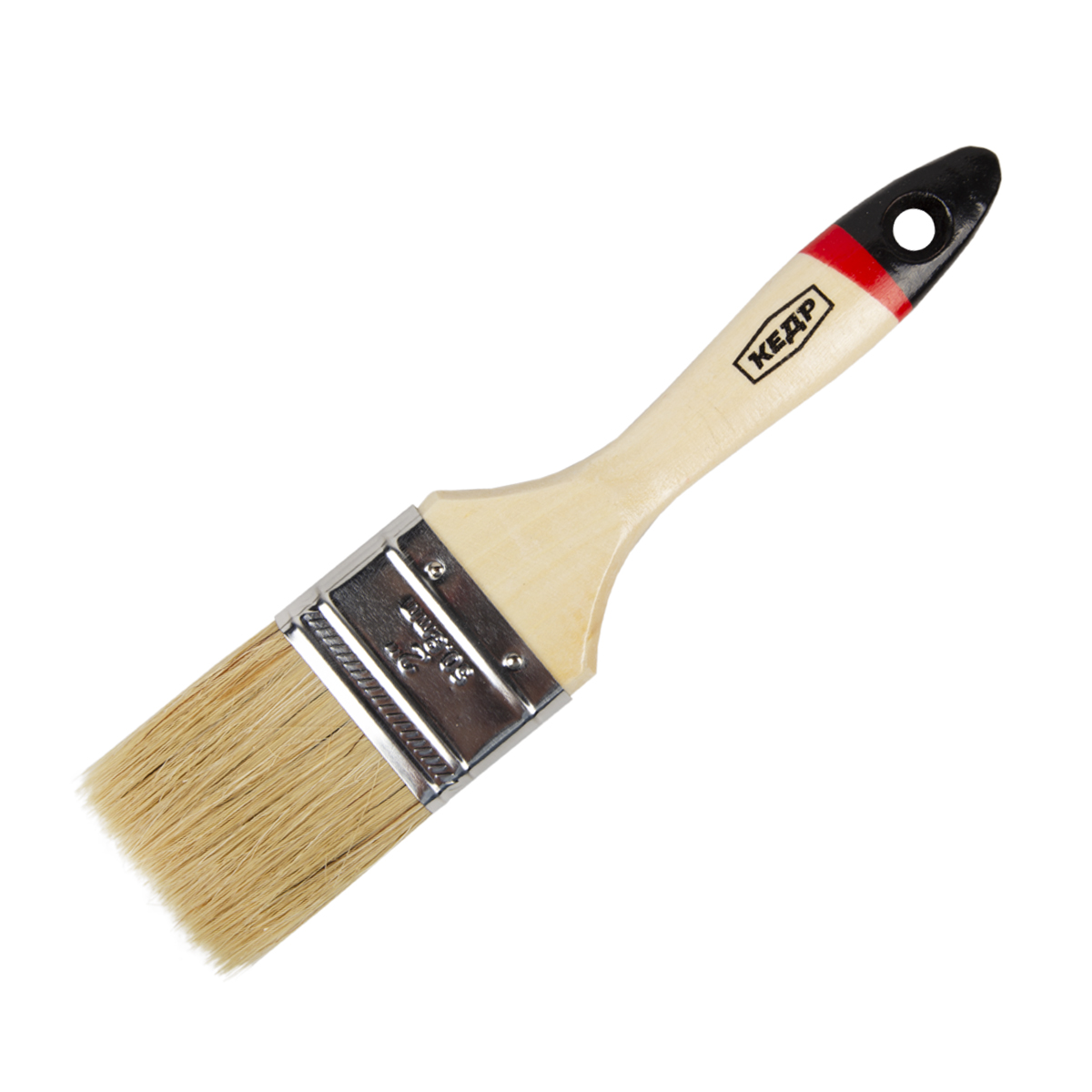 Кисть плоская "евро" №2 /50 мм  (12/480) натур.щетина, дерев.ручка "кедр"  099-5020