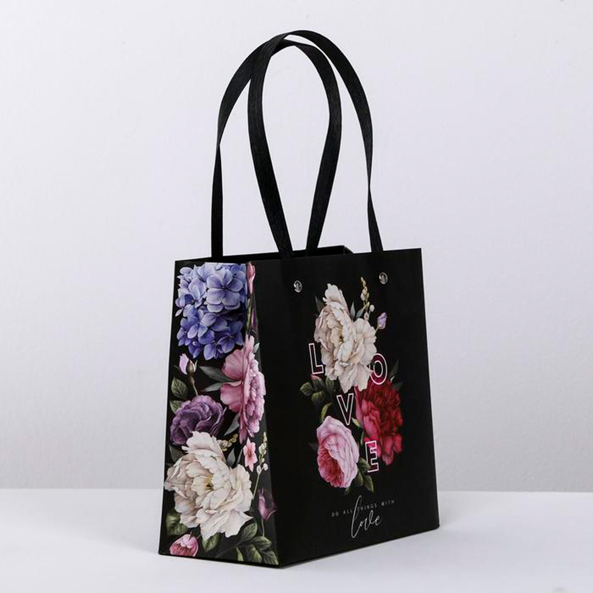 Пакет подарочный "love" 20*20*10 см (1/250) "дарите счастье" 4131799