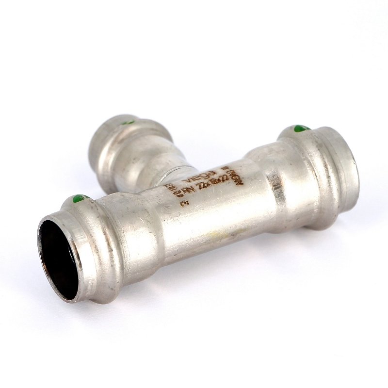 Тройник пресс 22х18х22 нержавеющая сталь Sanpress Inox VIEGA