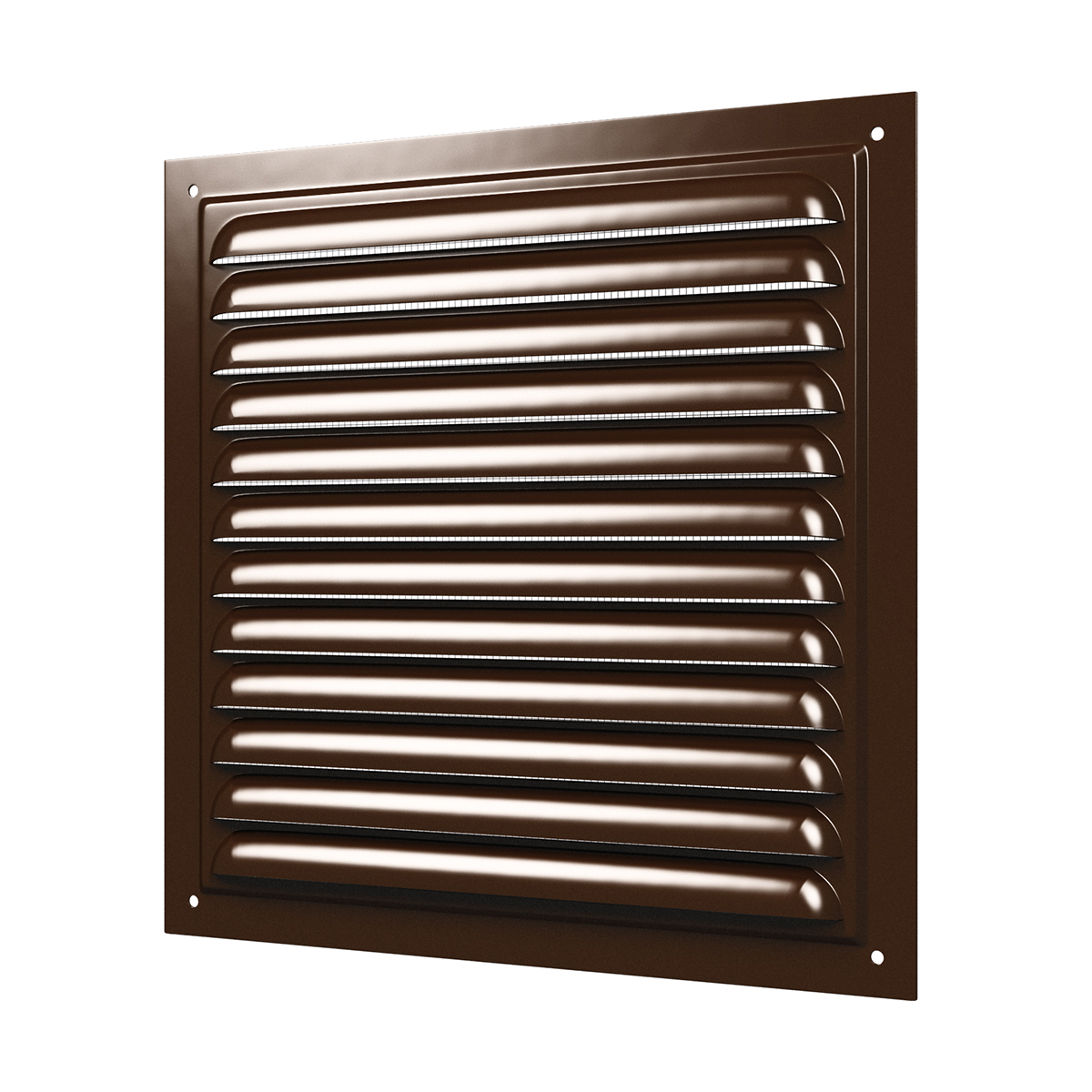 Решетка вентиляц. с сеткой 300 х 300 мм  метал. коричневая (1/18) "эра" 3030мэ кор