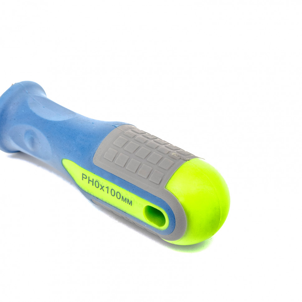 Отвертка, PH0 х 100 мм, CrV, трехкомпонентная рукоятка Сибртех (11811)