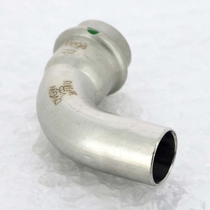 Угол-вставка пресс 22 нержавеющая сталь Sanpress Inox VIEGA