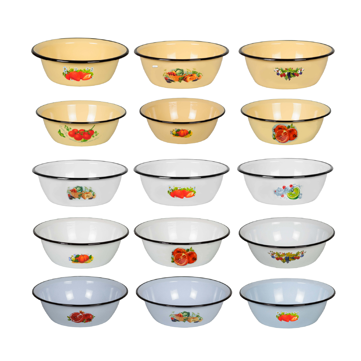 Миска эмалиров. декор. 3,5 л (1/12) "стальэмаль"  1с9с